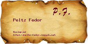 Peltz Fedor névjegykártya